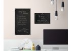 Self-adhesive wall board for writing with chalk or felt-tip pens