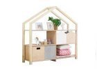 Wooden shelving units for storing boxes, toys or books