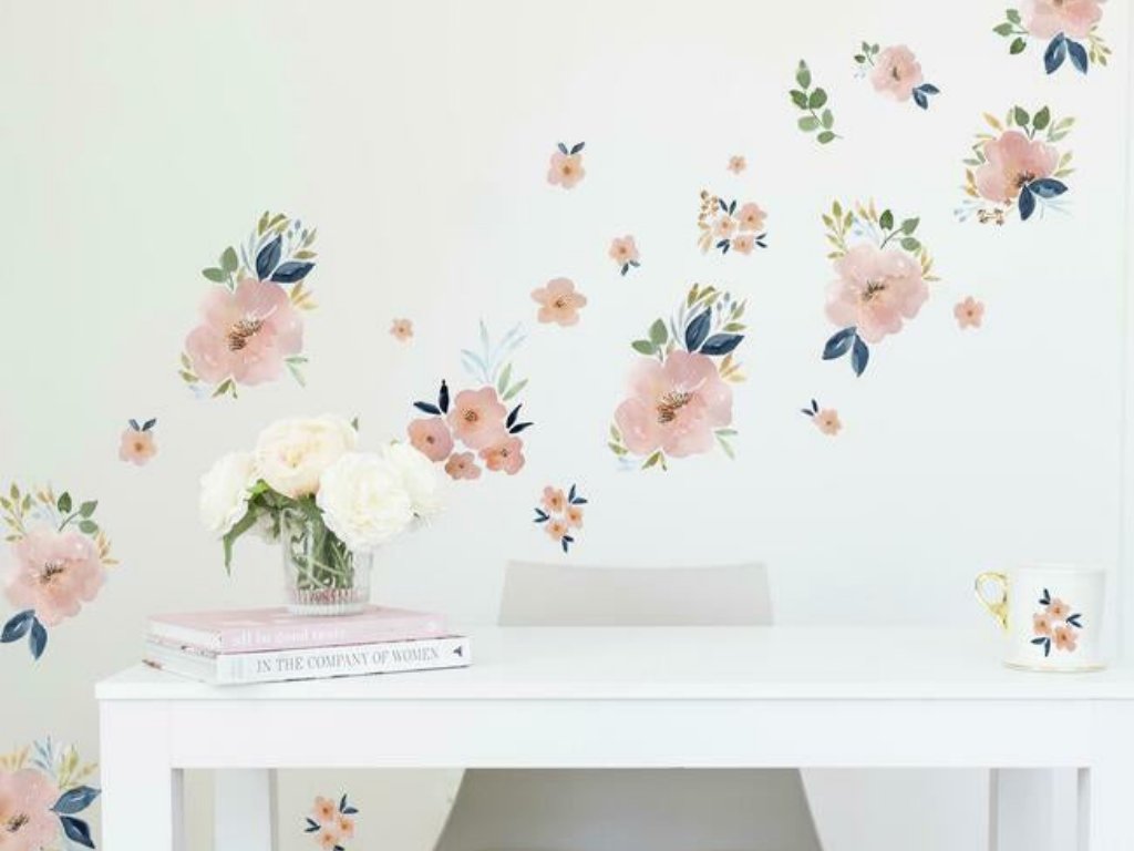 Watercolor wall sticker ROSE HIPS introduction
