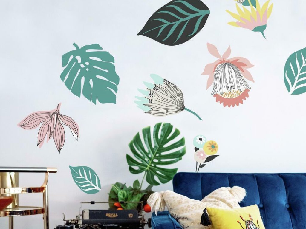 Wall stickers TROPICAL FLOWERS introduction