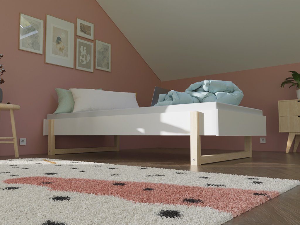 Single bed with solid base