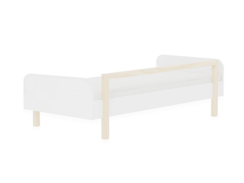 Single bed in Scandinavian style with barrier