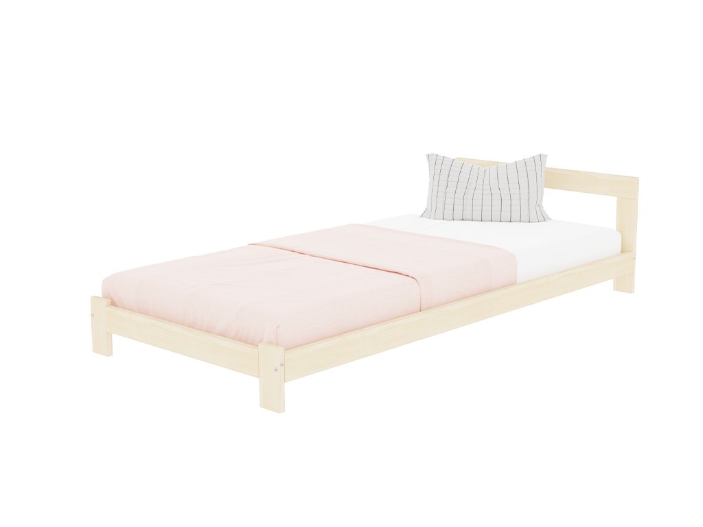 Wooden single bed SIMPLY with headboard