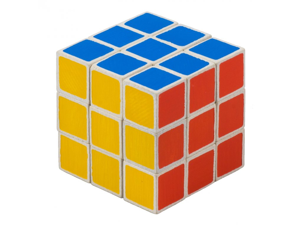Puzzle colored wooden cube ALIAS