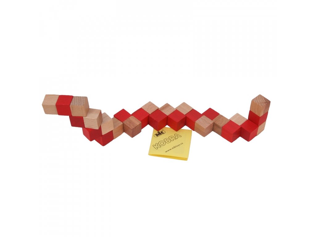 Wooden puzzle red KOBRA MAXI