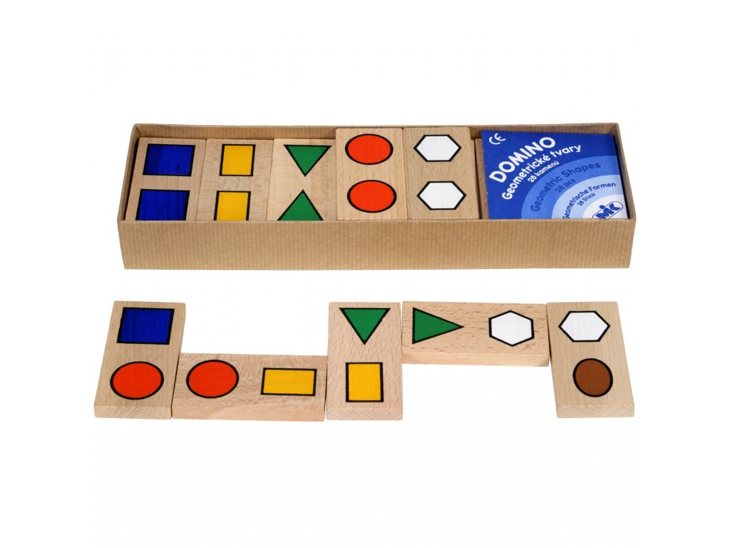 Geometric wooden DOMINO for recognizing shapes