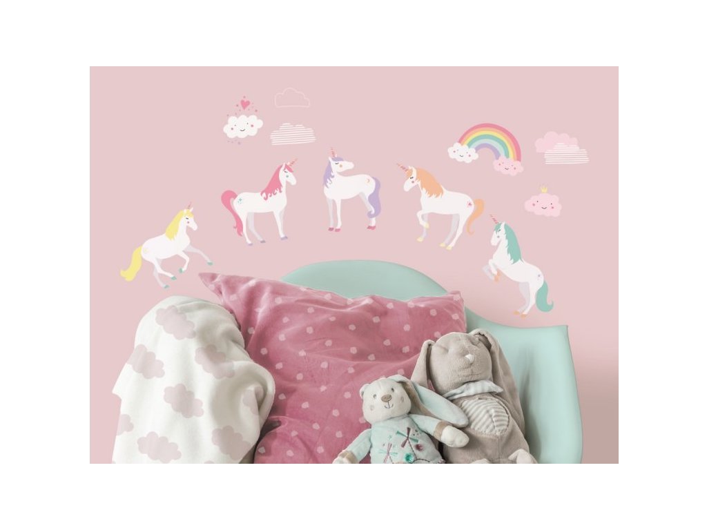 Stickers for Children's Room Colored UNICORNS