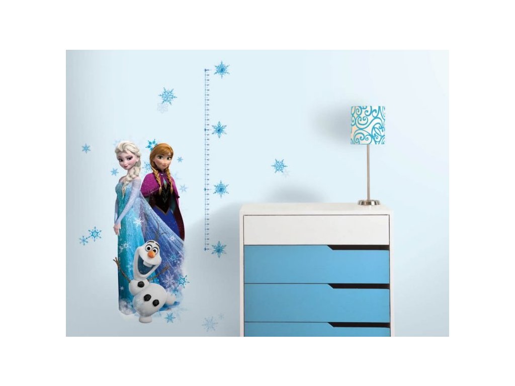 Stickers and Meter on the Wall with Disney Motive FROZEN