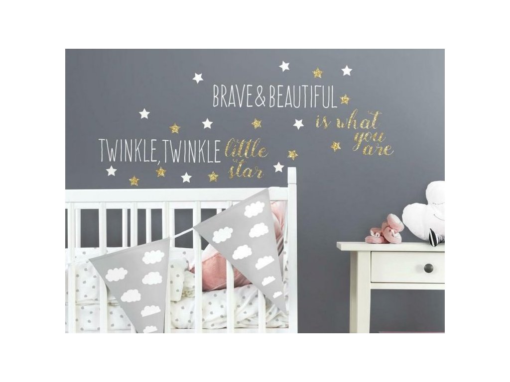 Self-adhesive Wall Sign LITTLE STAR
