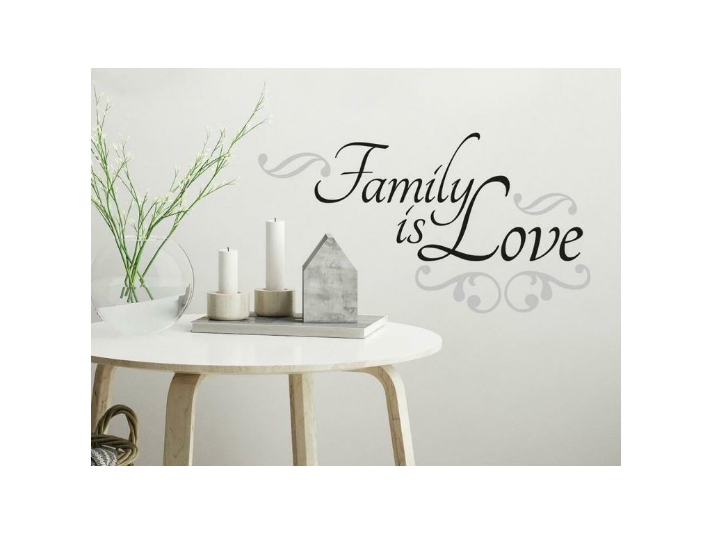 Self-adhesive Wall Sign FAMILY IS LOVE