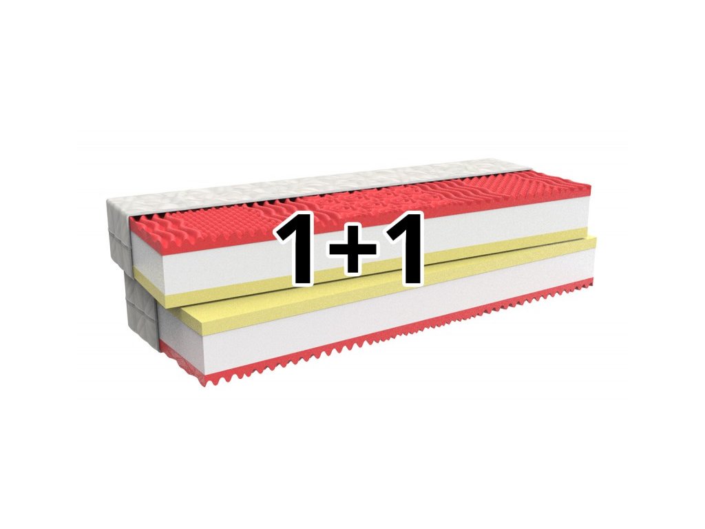 1+1 Orthopaedic mattress MEMORY COMFORT with a memory foam