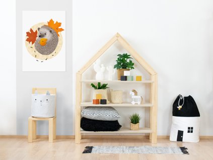 Painting on canvas with animal motive HEDGEHOG