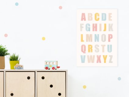 Painting on canvas for children's room ALPHABET