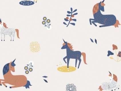 Durable children's UNICORNS wallpaper for the wall