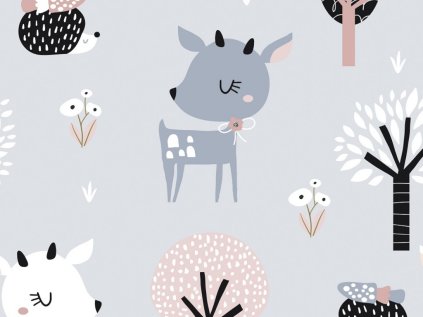 Cute children's wallpaper from the DEER vinyl