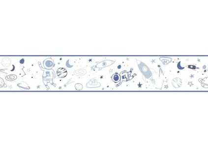 Children's wall border made of COSMONAUTS vinyl