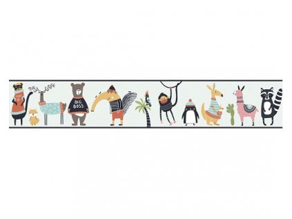 Children's wall border WORLD OF ANIMAL made of vinyl