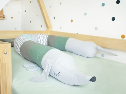 Cotton colored protector for children's bed DACHSHUND
