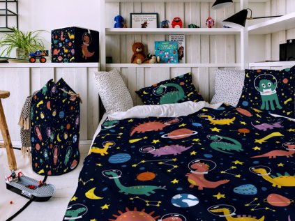 Cotton bed linnen DINOSAURS for children's room