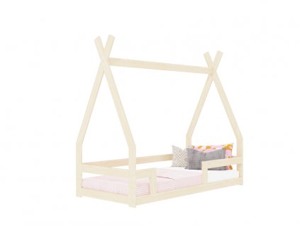 11843 children s low bed safe in the shape of teepee with three bed guards