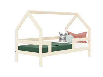 11876 children s wooden house bed safe with three bed guards
