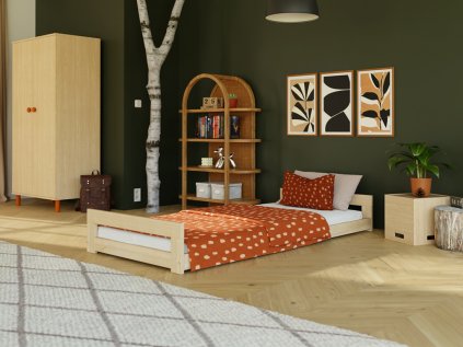Wooden single bed SIMPLY with two headboards