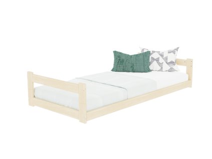 11888 low wooden single bed safe with two headboards