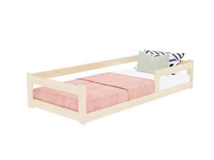 11912 low wooden single bed safe with two bed guards