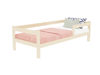 11915 wooden single bed safe with two bed guards
