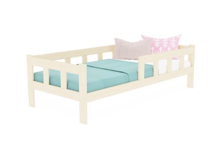 11921 wooden single bed fence with two sidewalls