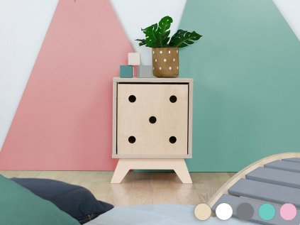 Wooden shelf NABOKSY 1x1 with base