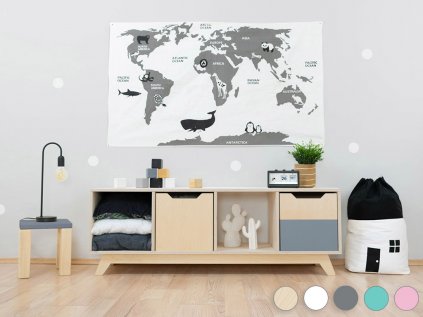 Wooden shelf NABOKSY 1x4 with base