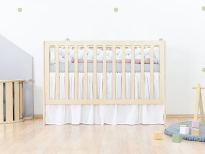 White Solid Wood Baby Cot Bed & Deluxe Foam Mattress Converts into a Junior Bed ✔ 3 Position ✔ water repellent mattress liner 