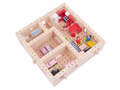 Wooden kit BUKO big house floor plan 298 parts