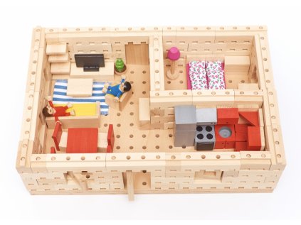 Wooden kit BUKO small house floor plan 209 parts