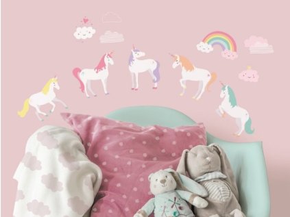 Stickers for Children's Room Colored UNICORNS