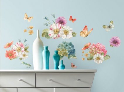 Wall Stickers WILD FLOWERS with Butterflies
