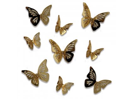 3D Wall Stickers Golden BUTTERFLIES