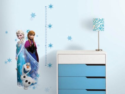 Stickers and Meter on the Wall with Disney Motive FROZEN