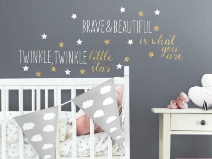 Self-adhesive Wall Sign LITTLE STAR