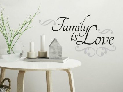 Self-adhesive Wall Sign FAMILY IS LOVE