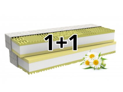 1+1 Orthopaedic mattress CAMOMILLO COMFORT with memory foam and camomile