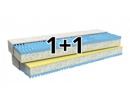 1+1 Foam mattress DITA with memory foam and firm core