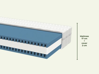 Set: House bed LUCKY 90 x 200 cm with children's foam mattress METROPOLIS