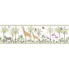 Washable children's border TROPICAL ANIMALS on the wall