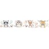 Pastel wall border ANIMALS for children's room