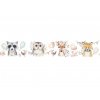 Pastel wall border ANIMALS for children's room