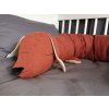 Linen animal mantinel for cot DACHSHUND