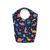 60 l hand-sewn fabric basket DINOSAURS for children's room