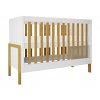 White crib VICTOR with adjustable grate